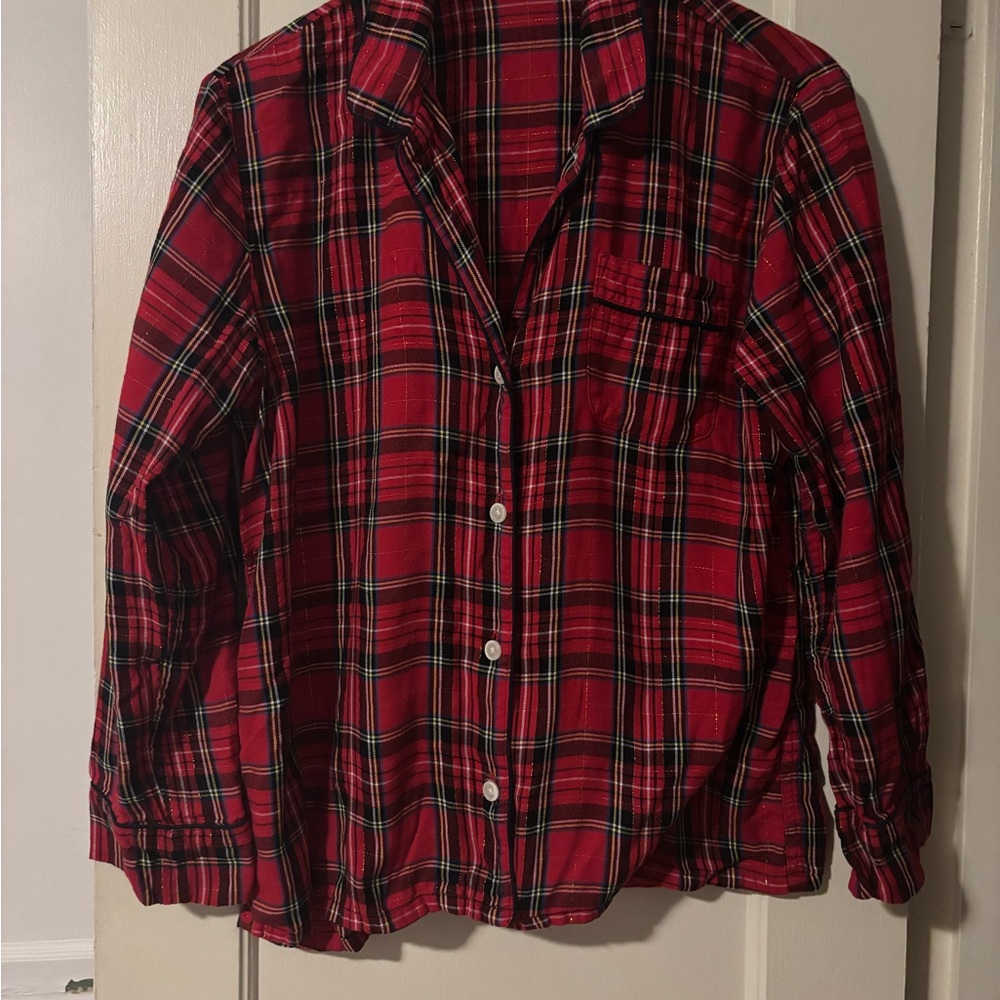 J.Crew Long-sleeve flannel pajama short set